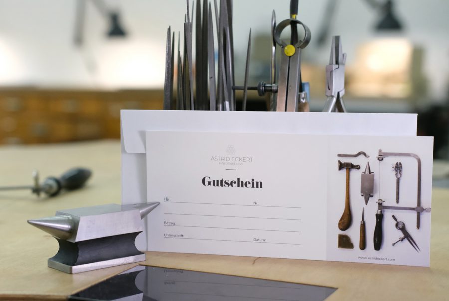 Gutschein verschenken | Astrid Eckert | Goldschmiedekurs Hamburg